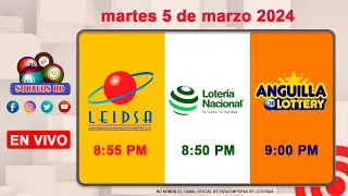 Lotería Nacional LEIDSA y Anguilla Lottery en Vivo 📺│martes 5 de marzo 2024  - 8:55 PM