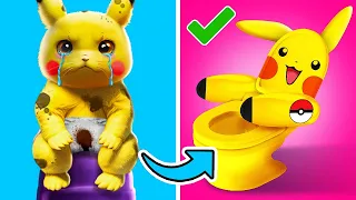 A Privada Skibidi foi adotada pelo Pikachu | Habilidades legais e itens inteligentes para pais