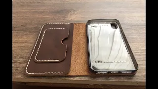 [Leathercraft] Making a Leather Iphone X XS case handmade/DIY