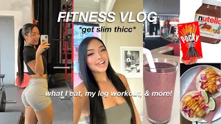 FITNESS VLOG | my glute workout, what i eat in a day, & cook with me!