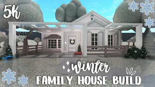 5K! BLOXBURG; WINTER FAMILY HOUSE BUILD; NO GAMEPASS!!