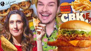 PROVAMOS NOVAS EMPANADAS DO LA GUAPA DA CHEF PAOLA CAROSELLA E O CBK DO BURGER KING - Vale a pena?