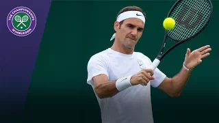 Roger Federer Wimbledon 2017 live training session - replay