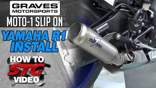 Graves Moto-1 Slip-On Exhaust Install on 15-17 Yamaha YZF-R1 from SportbikeTrackGear.com