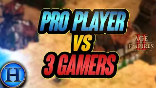 Professional Player vs 3 Gamers | AoE2