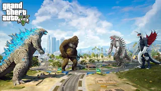 Godzilla and Kong vs Gigan and Mechagodzilla - GTA V Mods