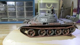 Building Tamiya Russian T-55A Tank. From Start to Finish. 1/35 Scale.