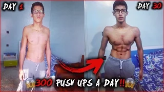 300 PUSH UPS A DAY FOR 30 DAYS CHALLENGE [MY BODY RESULTS]