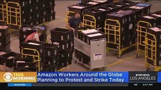 Amazon workers protest pay, conditions on Black Friday