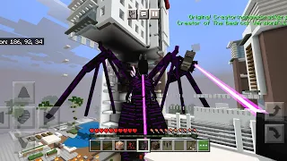 Shin Godzilla VS Cracker's Wither Storm Destroying the Building (City) in Minecraft PE