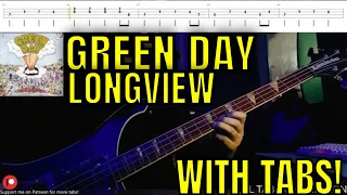Green Day - Longview (Bass Cover) | WITH TABS