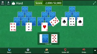 Microsoft Solitaire Collection: TriPeaks - Hard - August 27, 2022
