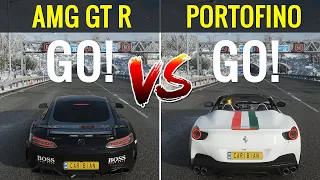 FH 4: Ferrari Portofino vs Mercedes-AMG GT R | Which is fastest?