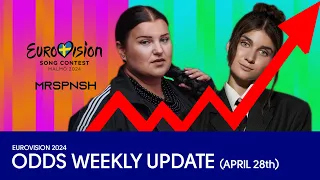 Eurovision 2024 | Odds weekly update (April 28th) | Top 37