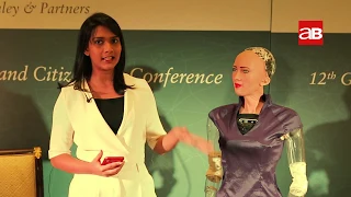 Arabian Business meets Robot Sophia