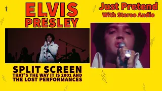 Elvis Presley - Just Pretend - That's The Way It Is 2001 and 1992 Lost Performances - Split Screen