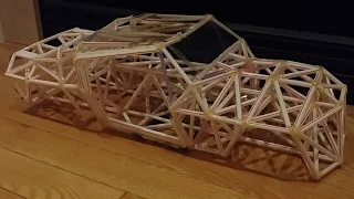 geodesic space frame model of 100kg 2 passenger ultra efficient car