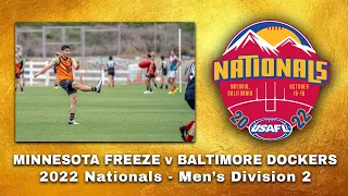 USAFL 2022 Nationals Men's Division 2 - Minnesota v Baltimore