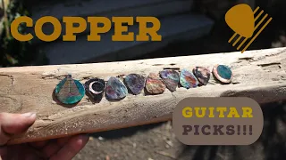 (over!) Giveaway! Copper guitar pick, handmade (demonstrations and how it's made)