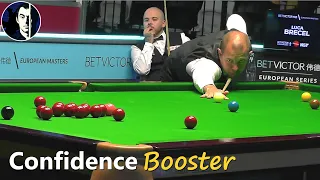 Crucial Win on His Way to the Title | Luca Brecel vs Barry Hawkins | 2023 European Masters L16 S2