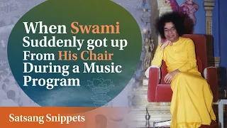When Swami Suddenly Got Up from His Chair During a Music Program | Satsang Snippets | Prasanthi