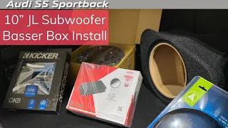 10” JL Stealth Subwoofer Basser Box Install For B&O Upgrade To More Bass - Audi S5 Sportback