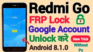 Xiaomi Redmi Go FRP Bypass | Android 8.1.0 | Mi Go Google Account Bypass | New Trick Without Pc 2023