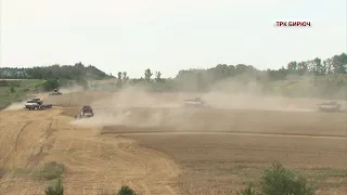 В Красногвардейском районе полным ходом идёт уборка зерновых культур