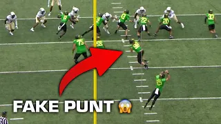 Oregon catches Colorado's defense off guard with a FAKE PUNT on the 17-yard line 😳