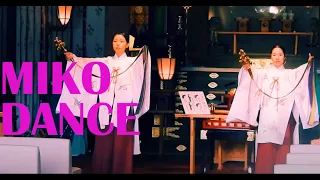 Japanese maiden Miko Kagura dance