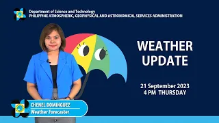 Public Weather Forecast issued at 4PM |  September 21, 2023