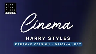 Cinema - Harry Styles (Original Key Karaoke) - Piano Instrumental Cover with Lyrics