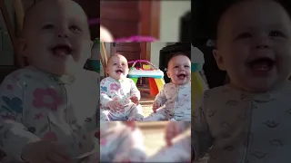 AH-CHOOO!!! Twins find sneezing funny! 😂🤣 #shorts #baby #viral #funny #cute #adorable