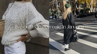 5 LOOKS TO WEAR ON REPEAT IN JANUARY 2024 | EASY OUTFITS TO RECREATE | LOOKBOOK