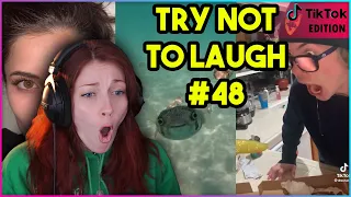 TRY NOT TO LAUGH CHALLENGE #48 (TikTok) | Kruz Reacts