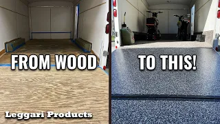 Epoxy Flake Floor Kit Applied Over Wood Floor In A Trailer | Leggari