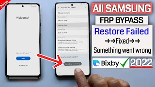 All Samsung Frp Bypass Fail Something Went Wrong Solution Can't Restore Data From Samsung Cloud 2022