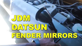 Datsun 280ZX Fender Mirror Install & Side Marker and Antenna Delete + Paint Prep