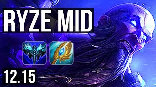 RYZE vs AKALI (MID) | 1000+ games, 1.6M mastery, 7/2/5 | EUW Master | 12.15