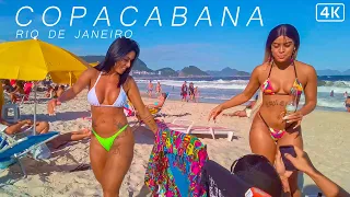 Walking in Rio de Janeiro Beach 🇧🇷 COPACABANA, Brazil | 4K 2021