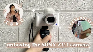 📷 the best beginner camera for content creators—SONY ZV1 unboxing + accessories|Test shots included!