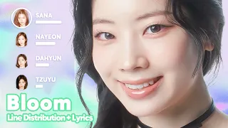 TWICE - Bloom (Line Distribution + Lyrics Karaoke) PATREON REQUESTED