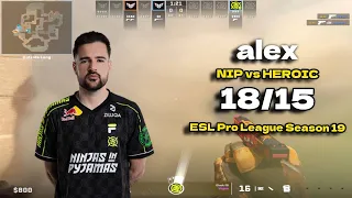 CS2 POV NIP alex (18/15) vs HEROIC (Anubis) @ ESL Pro League Season 19