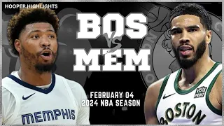 Boston Celtics vs Memphis Grizzlies Full Game Highlights | Feb 4 | 2024 NBA Season