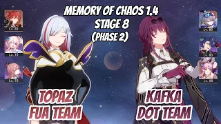 Topaz Team w/ Himeko March & Kafka DoT Memory of Chaos Stage 8 (3 Stars) | Honkai Star Rail