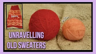 How To Unravel Old Sweaters To Reuse Yarn