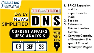 The Hindu Analysis | 06th September, 2023 | Daily Current Affairs | UPSC CSE 2023 | DNS