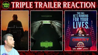 Triple Trailer Reaction - BEETLEJUICE 2; IN A VIOLENT NATURE; CHUCKY SEASON 3, PART 2