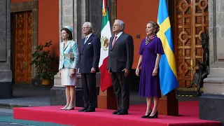 Ceremonia de bienvenida a los reyes de Suecia