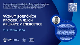 Přednáška „Výzkum sorpčních procesů a jejich aplikace v energetice“